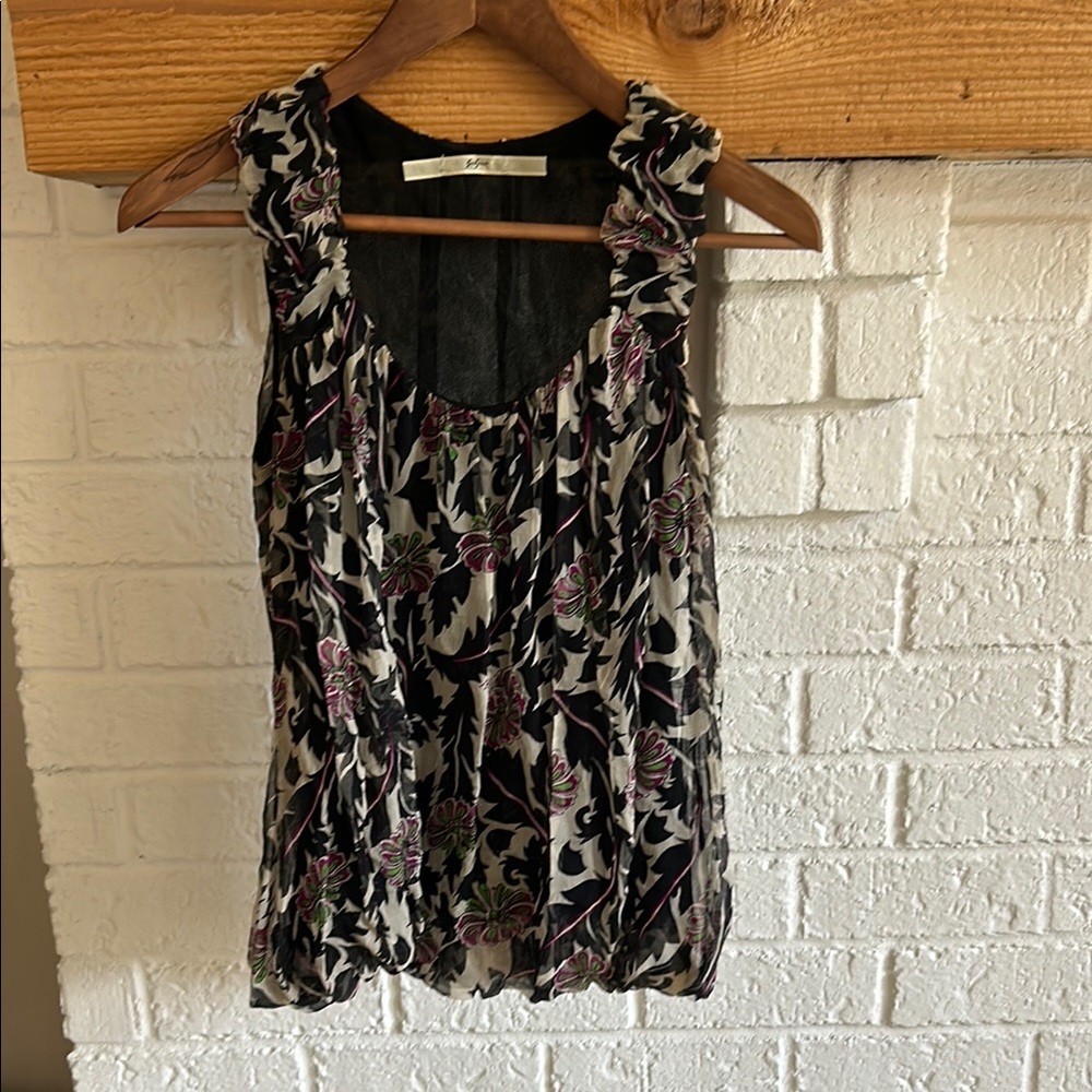 Gibson Black and White bubble Tank Top